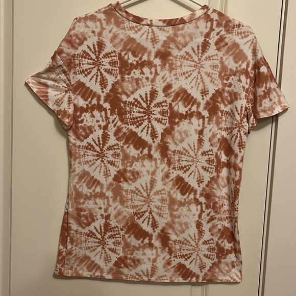 Cyrus ultra soft Tie Dye print T shirt on cream and rust size Small - Picture 4 of 6